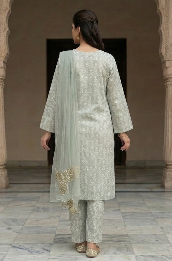 PLM-08 LAWN 3PC STITCHED