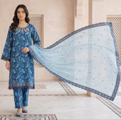 PLM-05  LAWN  3PC STITCHED