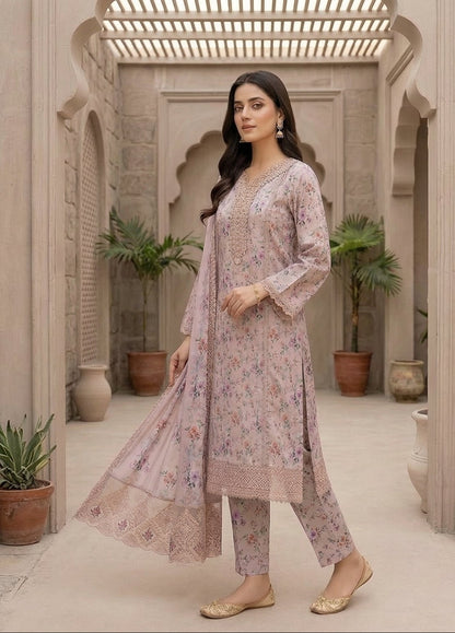 PLM-07 LAWN 3PC STITCHED