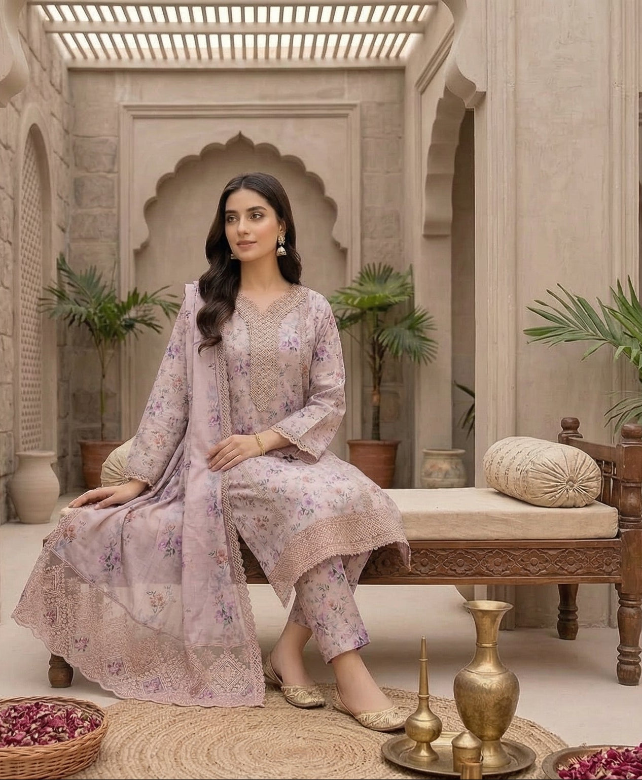 PLM-07 LAWN 3PC STITCHED