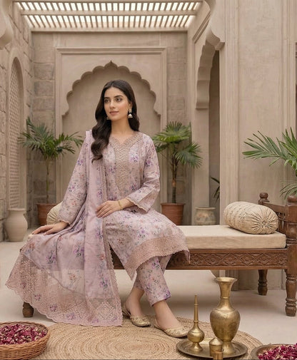 PLM-07 LAWN 3PC STITCHED
