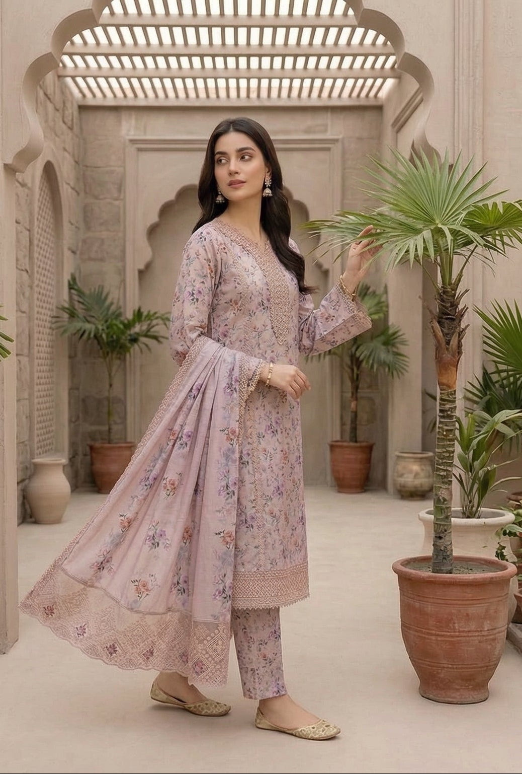 PLM-07 LAWN 3PC STITCHED