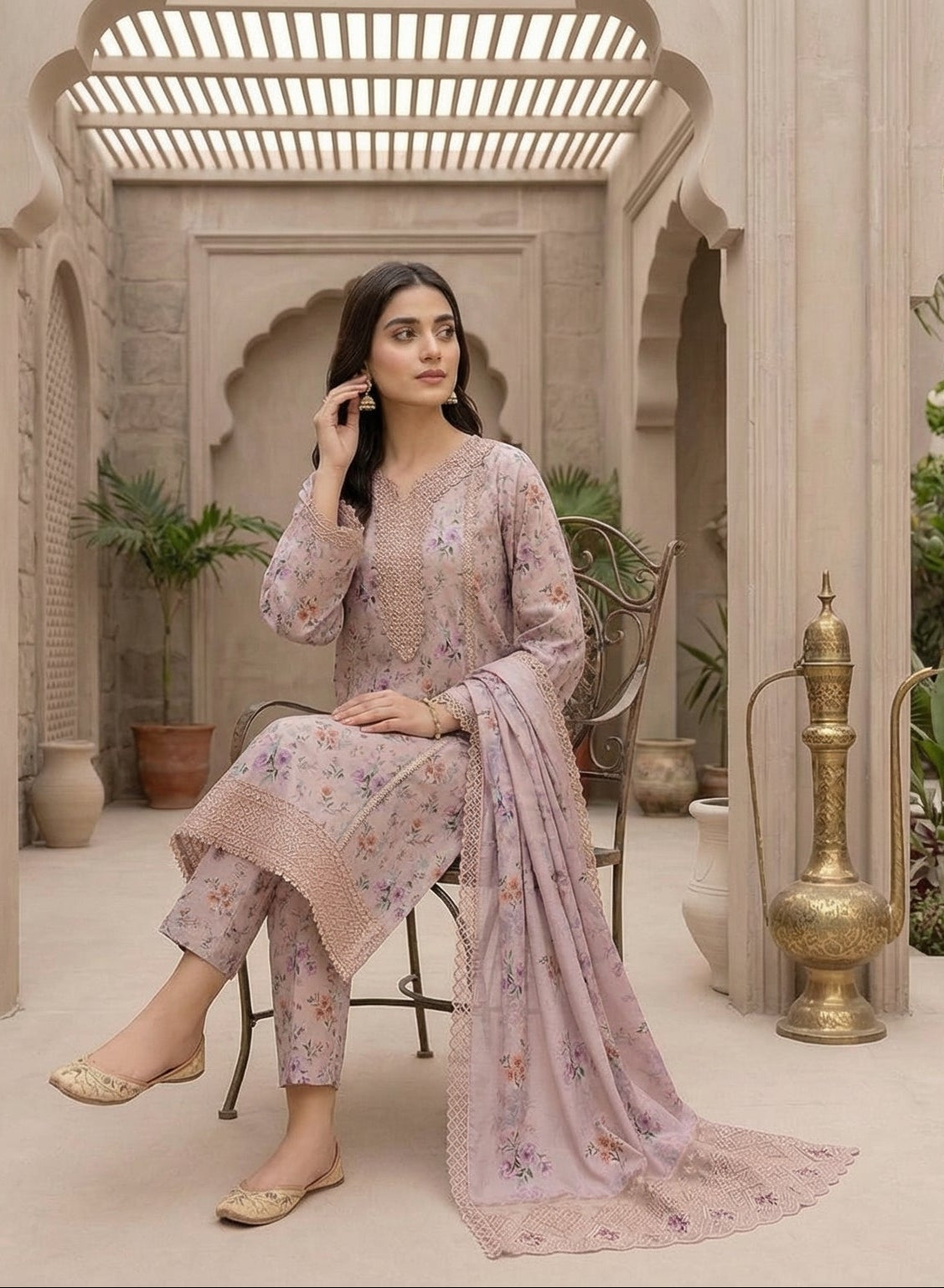 PLM-07 LAWN 3PC STITCHED