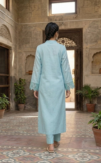 MLS-05 SILK 2PC STITCHED (SKY BLUE)