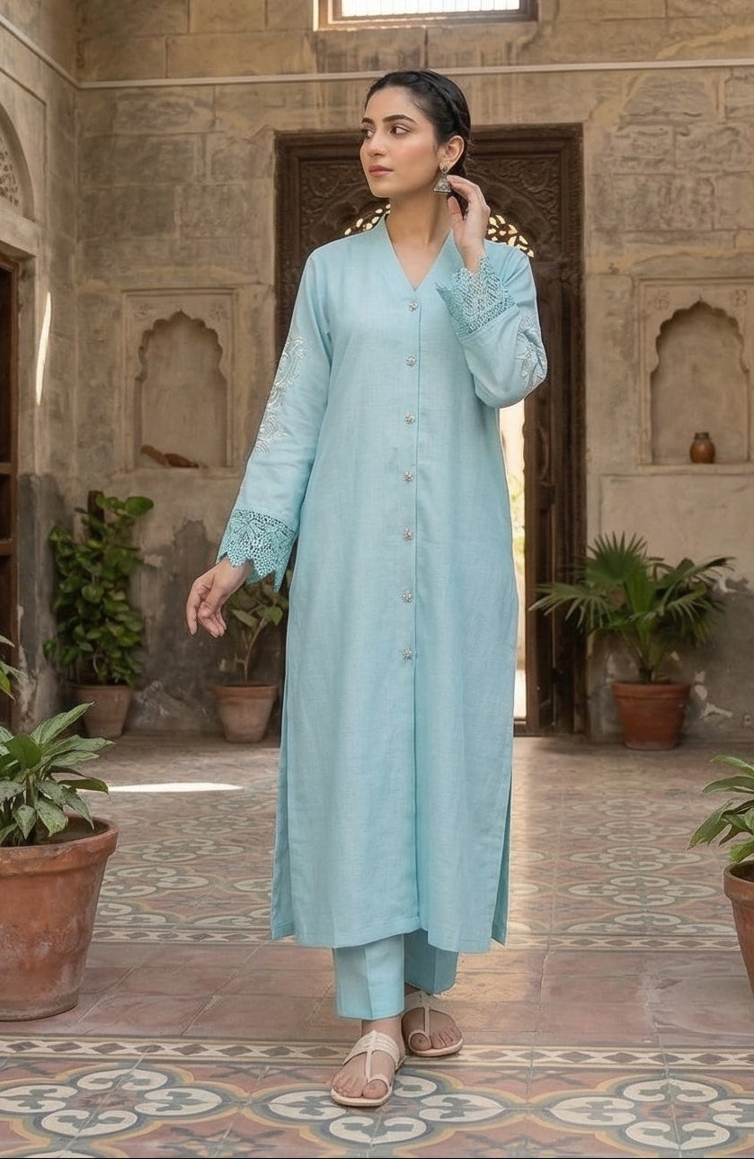 MLS-05 SILK 2PC STITCHED (SKY BLUE)