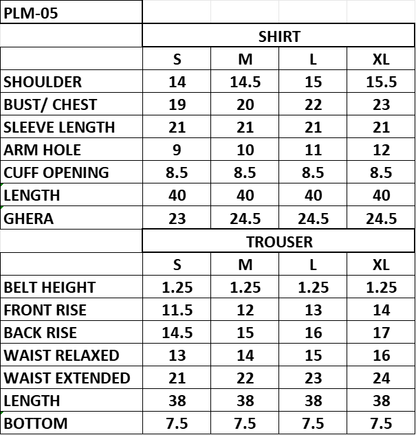 PLM-05  LAWN  3PC STITCHED