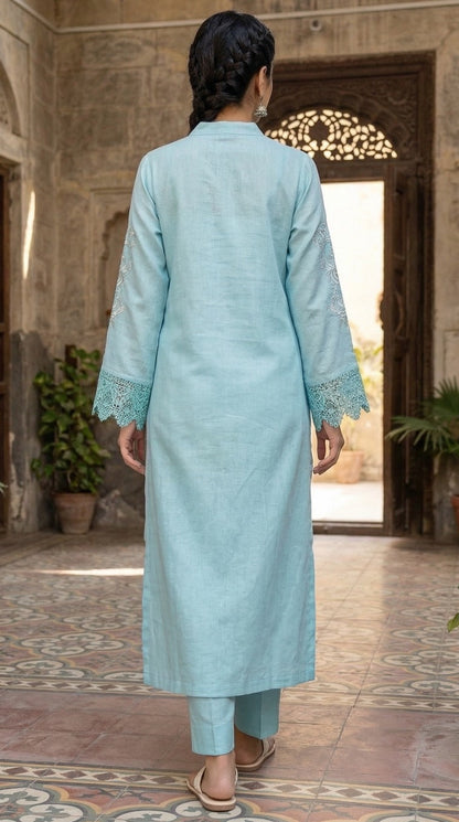 MLS-05 SILK 2PC STITCHED (SKY BLUE)