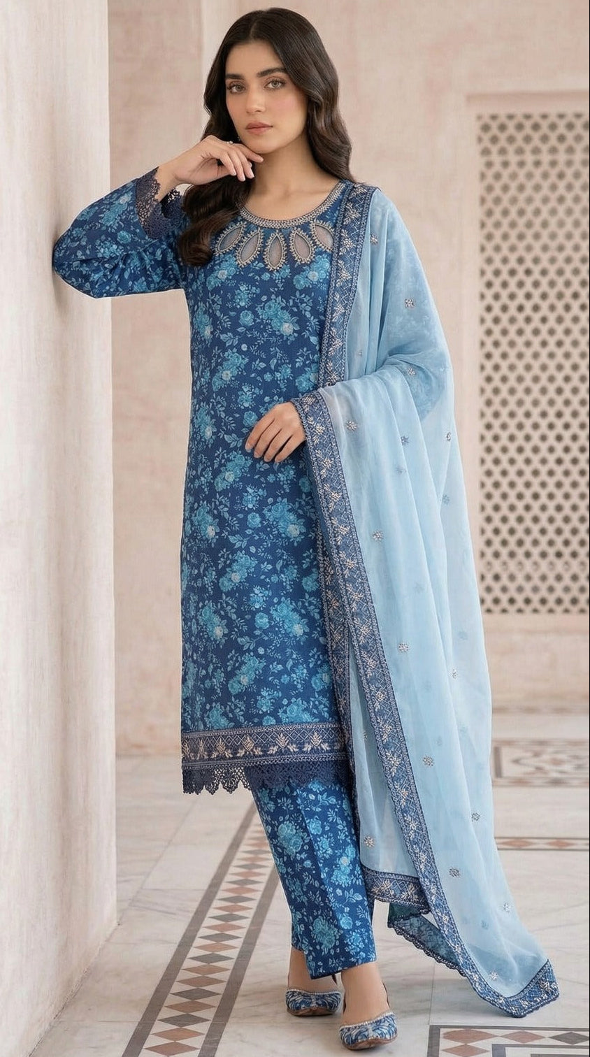 PLM-05  LAWN  3PC STITCHED