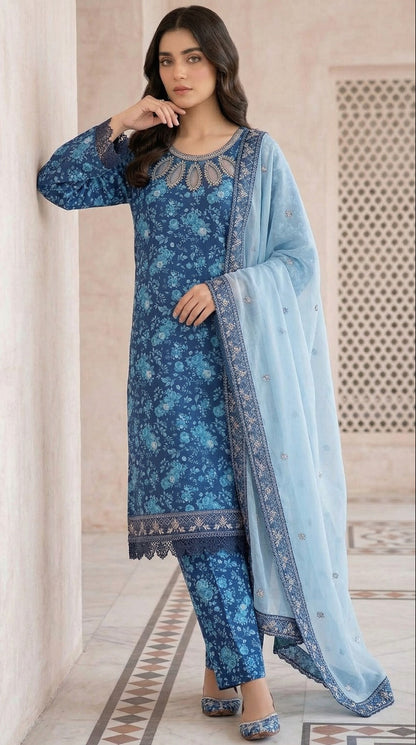 PLM-05  LAWN  3PC STITCHED