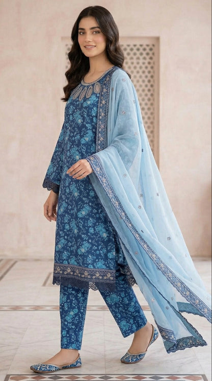 PLM-05  LAWN  3PC STITCHED