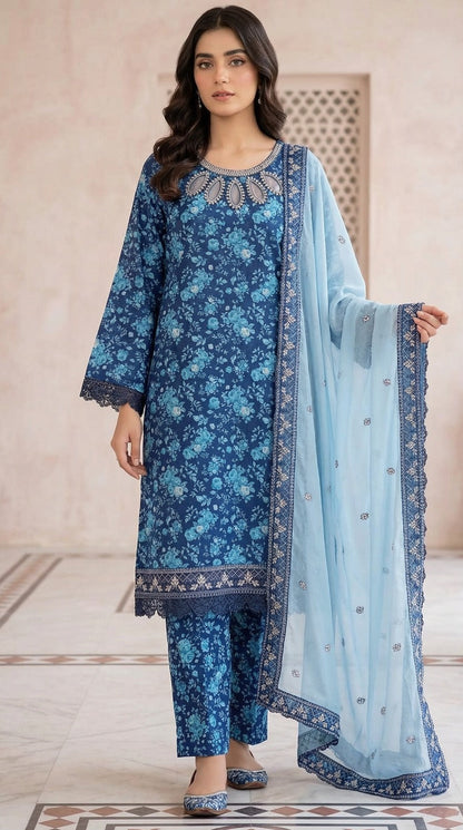 PLM-05  LAWN  3PC STITCHED