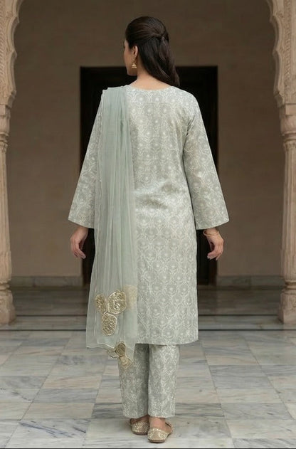 PLM-08 LAWN 3PC STITCHED