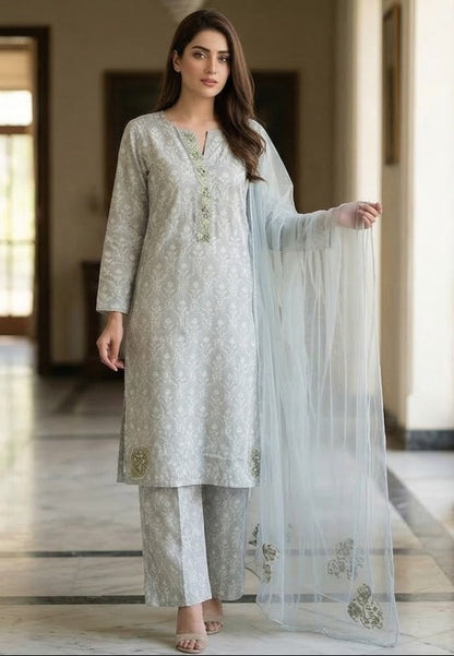 PLM-08 LAWN 3PC STITCHED