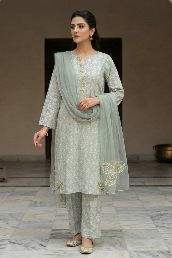 PLM-08 LAWN 3PC STITCHED