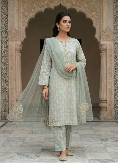 PLM-08 LAWN 3PC STITCHED