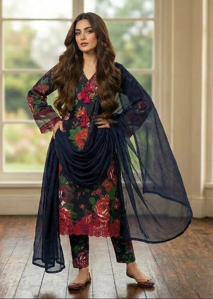 PLM-09 LAWN 3PC STITCHED