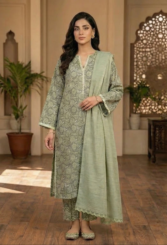 PLM-03  LAWN 3PC STITCHED